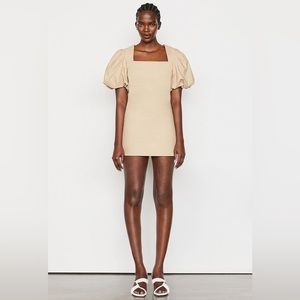 FRAME Nina Puff Sleeve Mini Dress